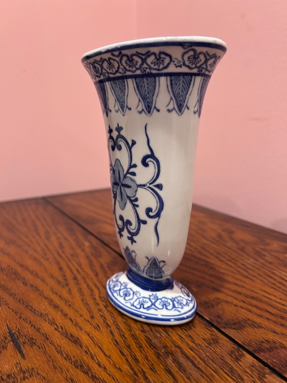 AA Importing Blue and White Small Ceramic Decorative Vase - Picture 5 of 7
